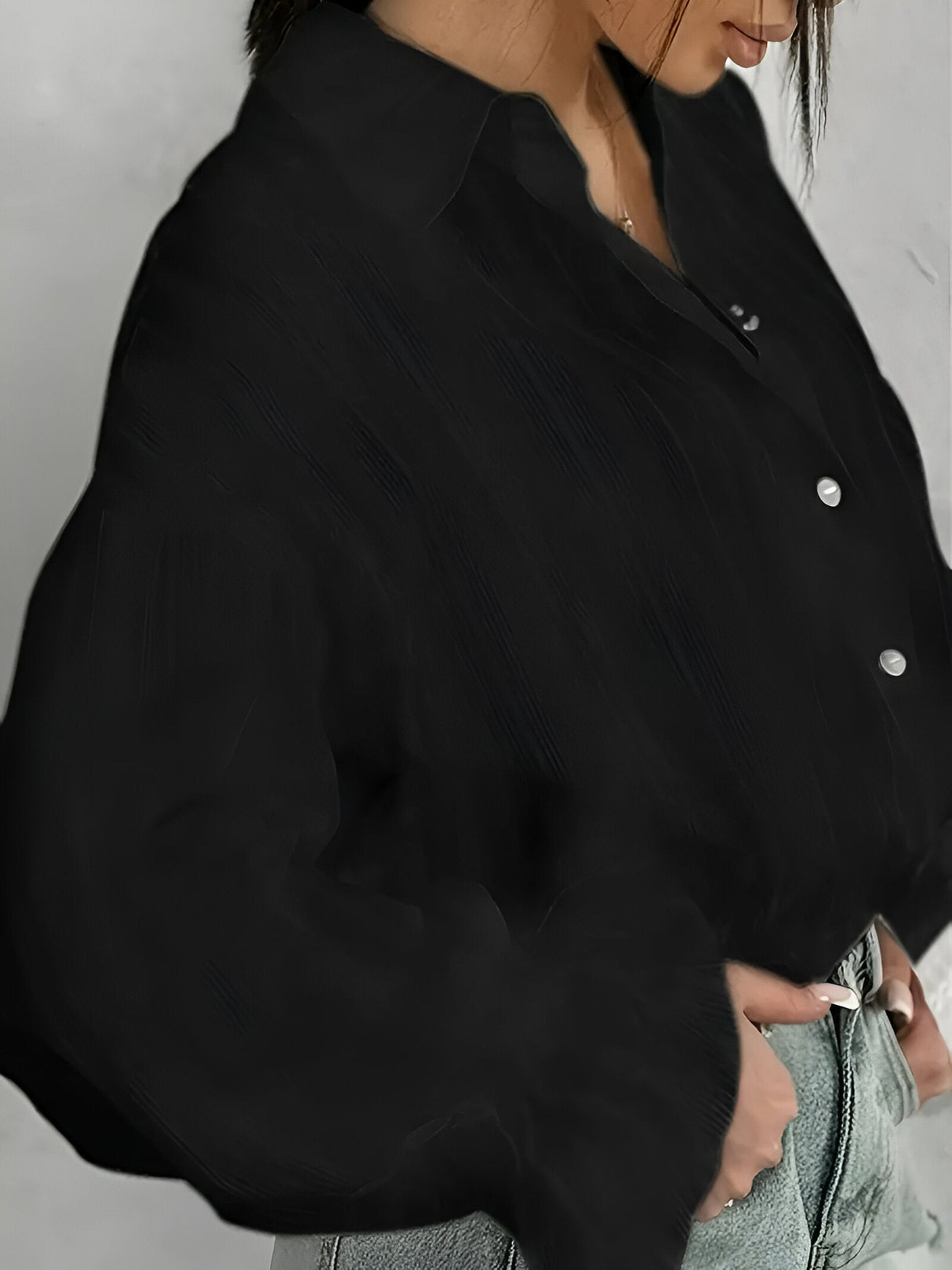 Herrskjorta Broderad Krage Chic Design 100% Bomull-Skjortor-Bellasverige-Hemnix