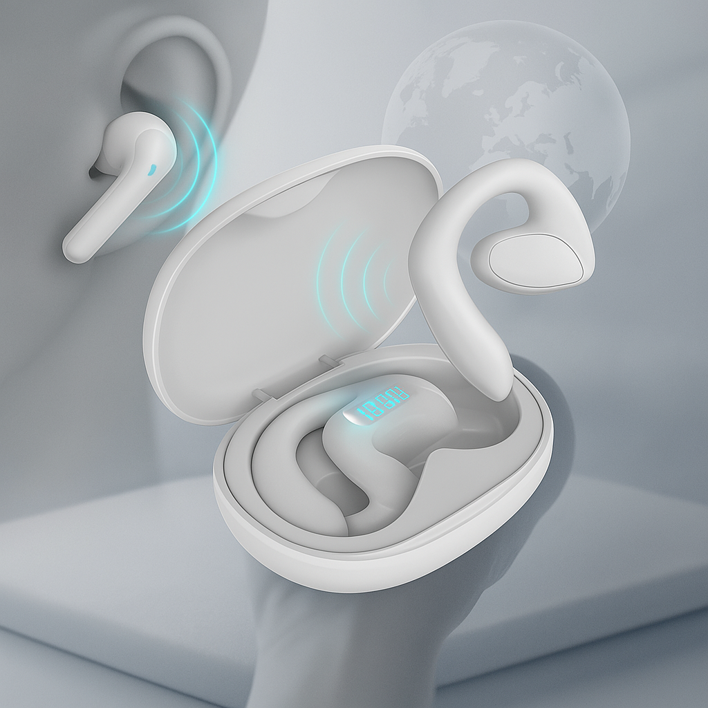 Språköversättare öronproppar med laddningsfodral Carvallo