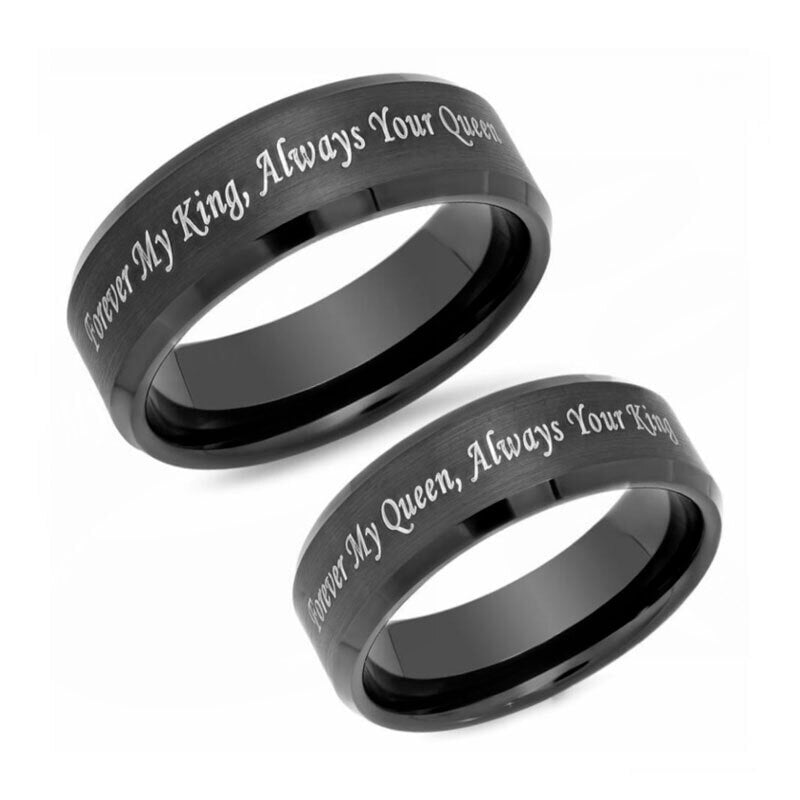 Svart par löftesring Bellasverige