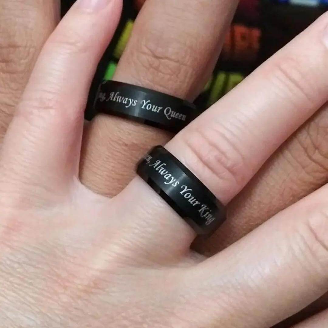 Svart par löftesring Bellasverige