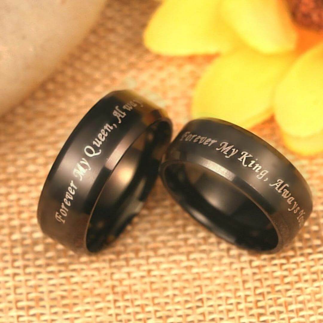 Svart par löftesring Bellasverige