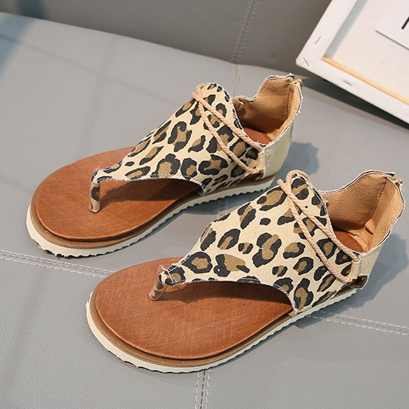 Leopard Gladiator Sandaler Bellasverige