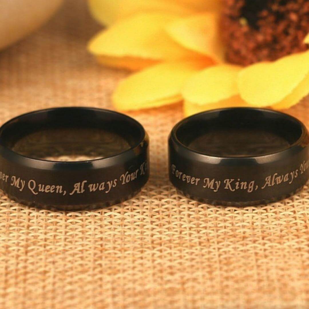 Svart par löftesring Bellasverige