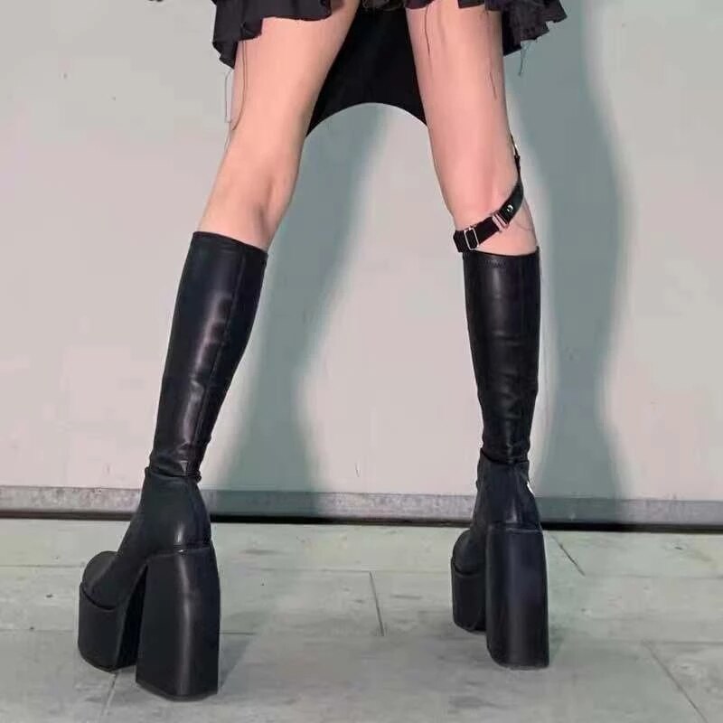 Punk Plattformsstövlar-Shoes for Women-Bellasverige-Hemnix