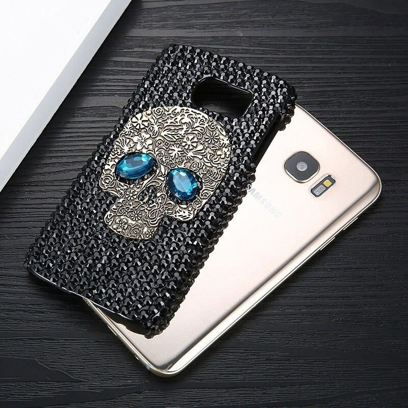 Skalle Ansikte Diamantfodral-Phone Accessories-Hemnix-Hemnix