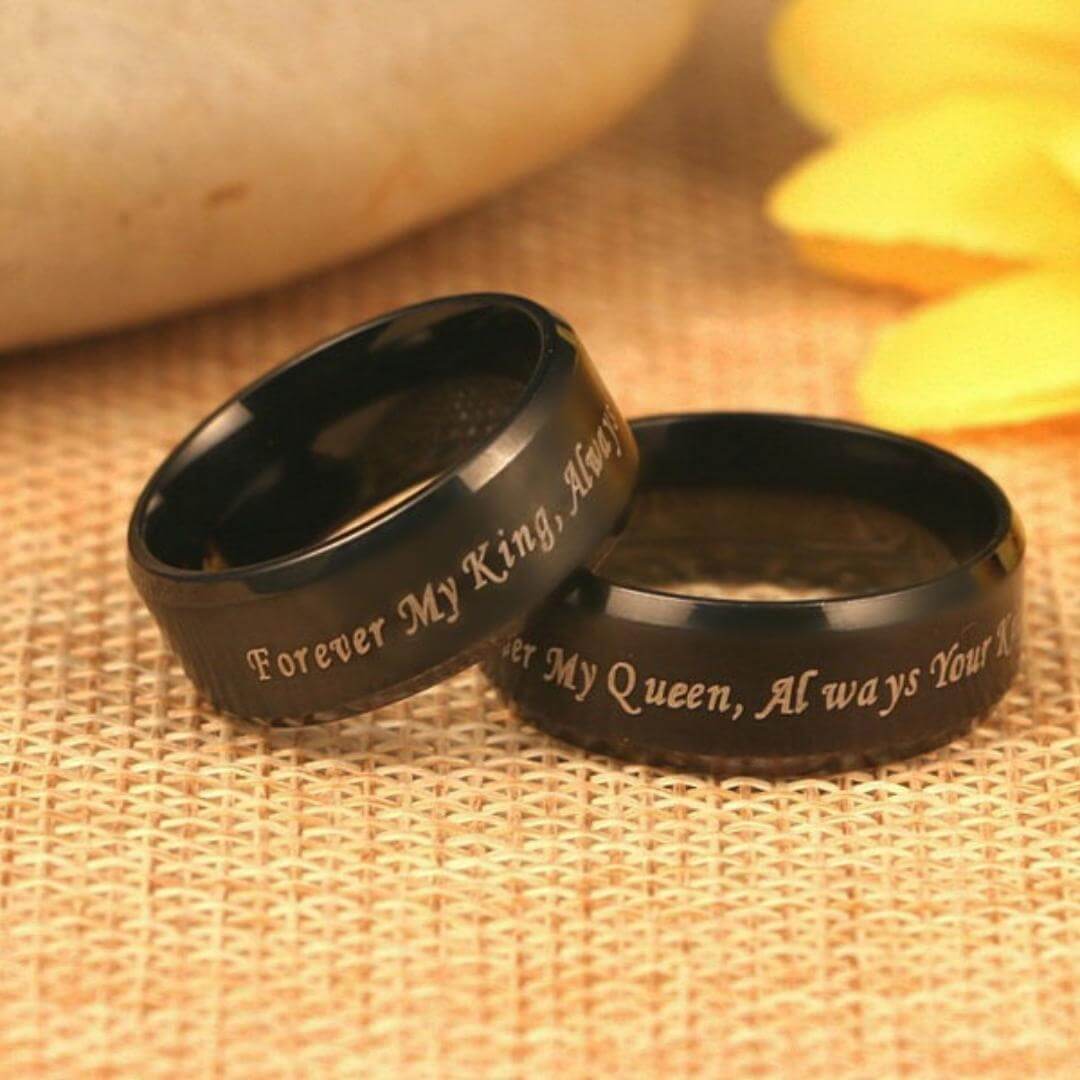 Svart par löftesring-Jewelry for men-Bellasverige-Hemnix