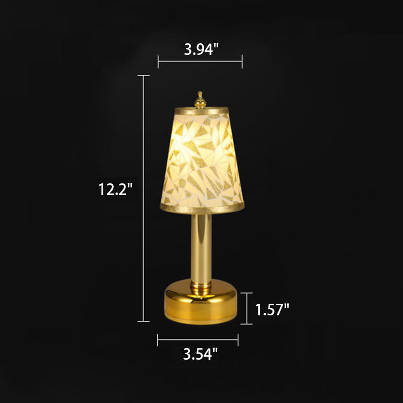 Retro Bloom LED-bordslampa – Uppladdningsbart tyg och metall nattlampa MILA Sverige