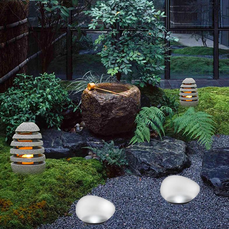 Rayvia Solar Pebble LED Landskapsljus - Modern Utomhus Solar Trädgårdsbelysning Carvallo