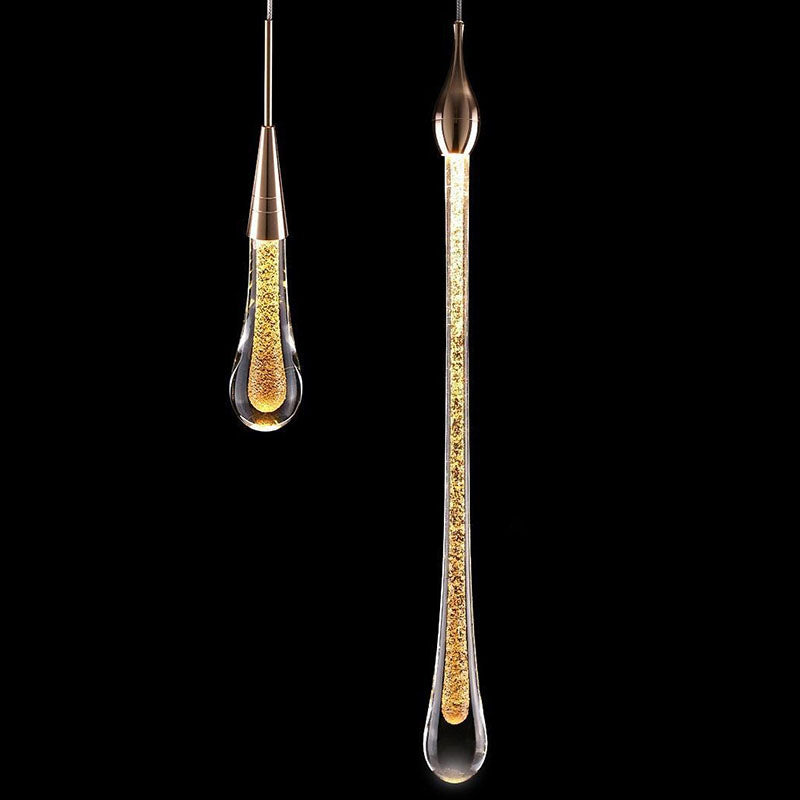 Modern skandinavisk LED-lampa i vattendroppsglas MILA Sverige