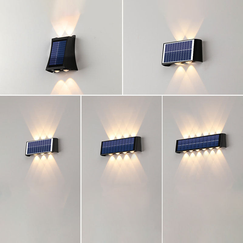 Carvallo Modern Solar-LED-Wall Light for Outdoor | Rectangular Design | IP56 Waterproof | Various Sizes & Light Intensities Carvallo