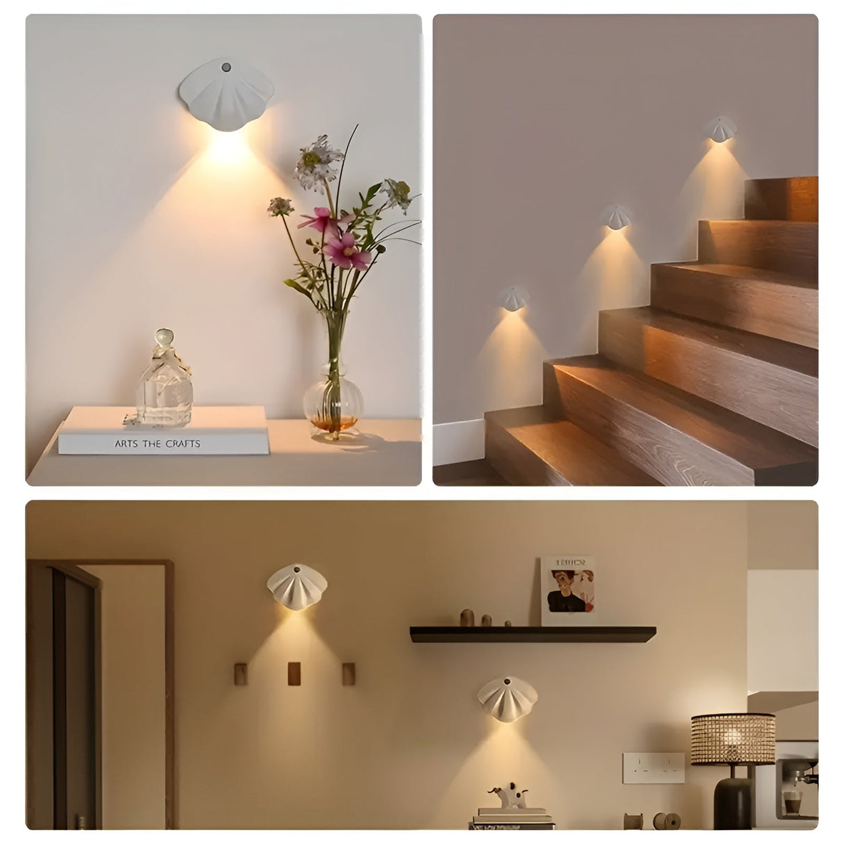 Rörelse sensor LED-lampa – Trådlös & dimbar | USB-uppladdningsbar för trappor & inomhus Carvallo