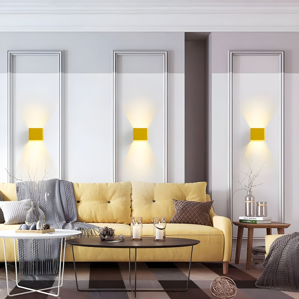 GlowBurst Light - Modern Fyrkantig LED Vägglampa Carvallo