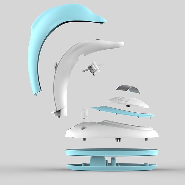 Förtrollande Dolphin LED Night Light – USB-driven regnbågsglödlampa MILA Sverige