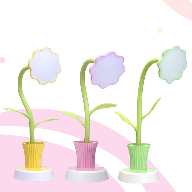 Solros skrivbordslampa med pennhållare – Kreativt LED-ljus MILA Sverige