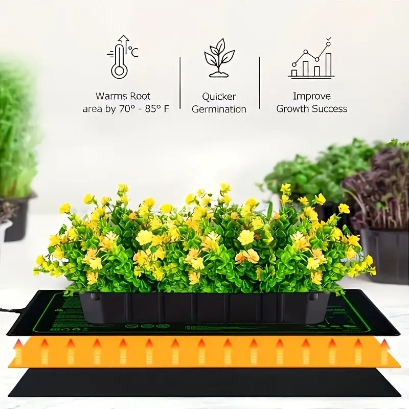 Värmematta för växtplantor – Temperaturreglering för snabbare groning och tillväxt Carvallo