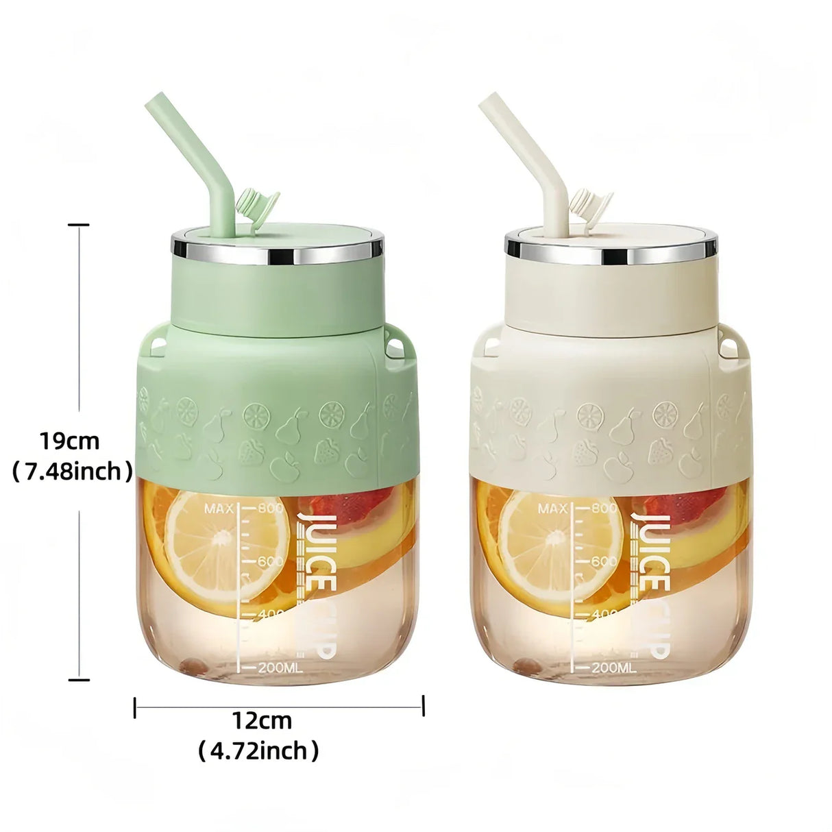 2in1 Flaska Mixer med Drickstrå 800ml - Perfekt för På Språng! Carvallo