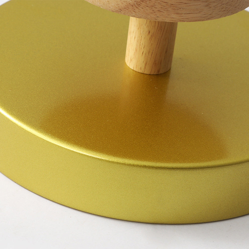 Industriell LED Taklampa | Trä & Järn Armatur | 12W Energibesparande Lampa | 7.09x3.94 in | Brick by Brick Carvallo