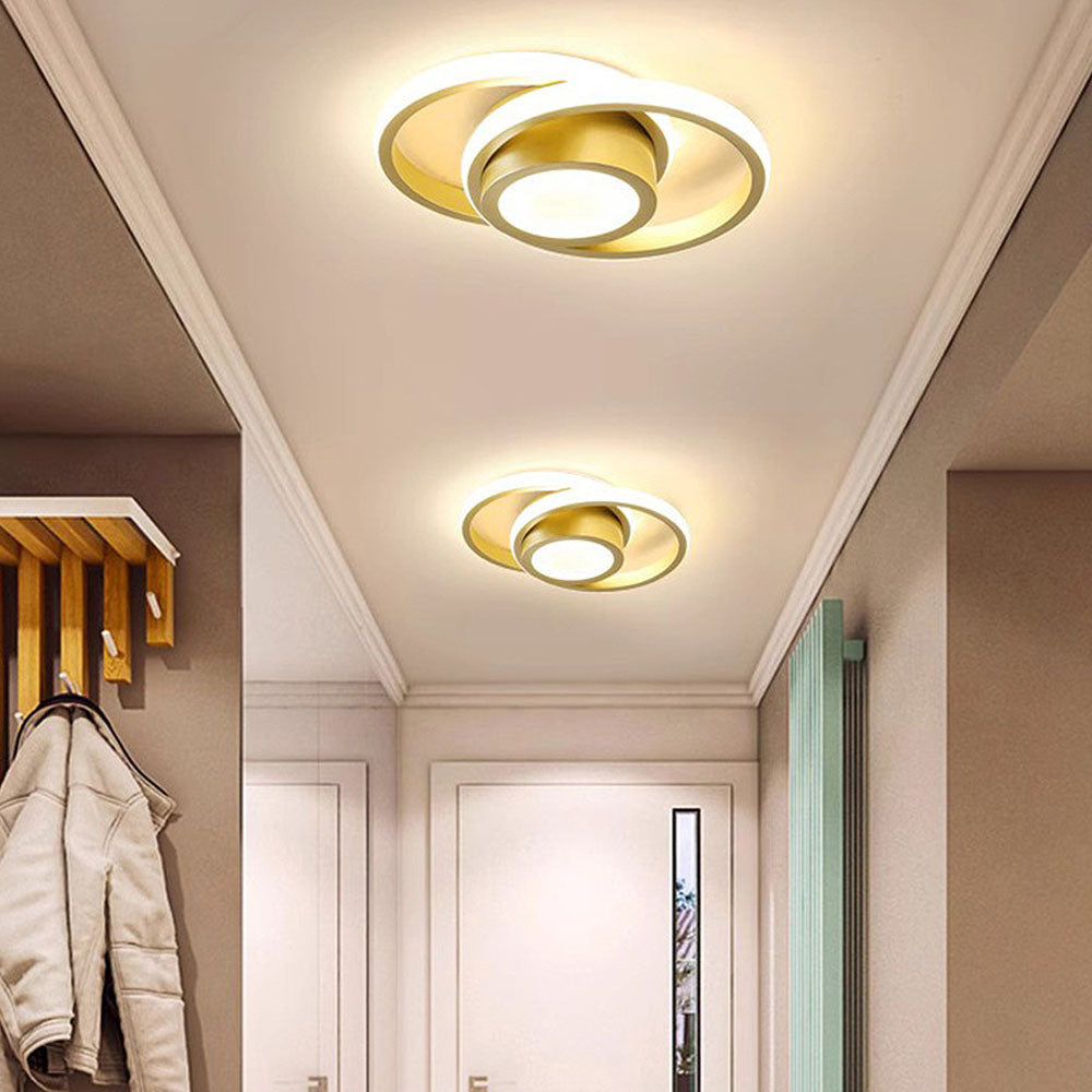 Dubbel Ring LED Taklampa | 10,6 tum Diameter | Sleek Minimalistisk Design | Modern Hem Accent | Brick by Brick Carvallo