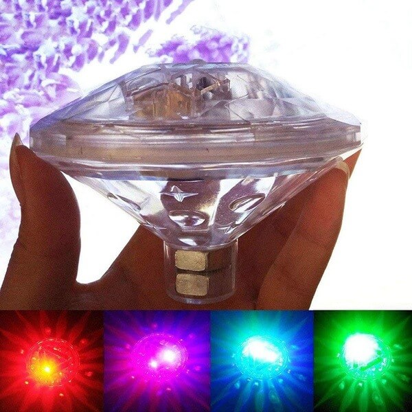 AquaGem | Diamantformad vattentät RGB LED nedsänkbar ljus MILA Sverige