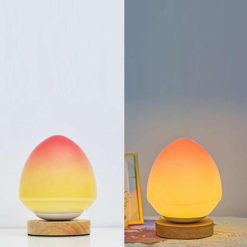 Modern Peach Glass LED-lampa – USB-uppladdningsbar MILA Sverige