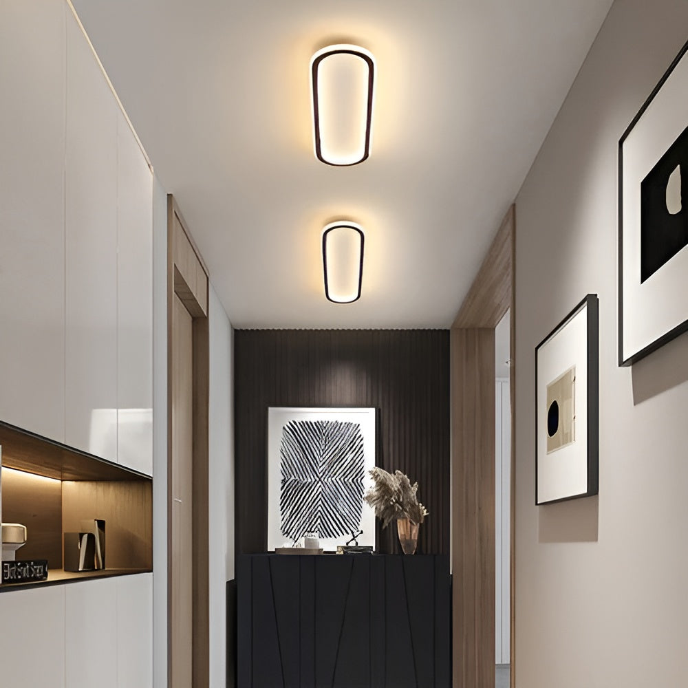LED-taklamps i oval form – Elegant modern design för hall och entréområde Carvallo