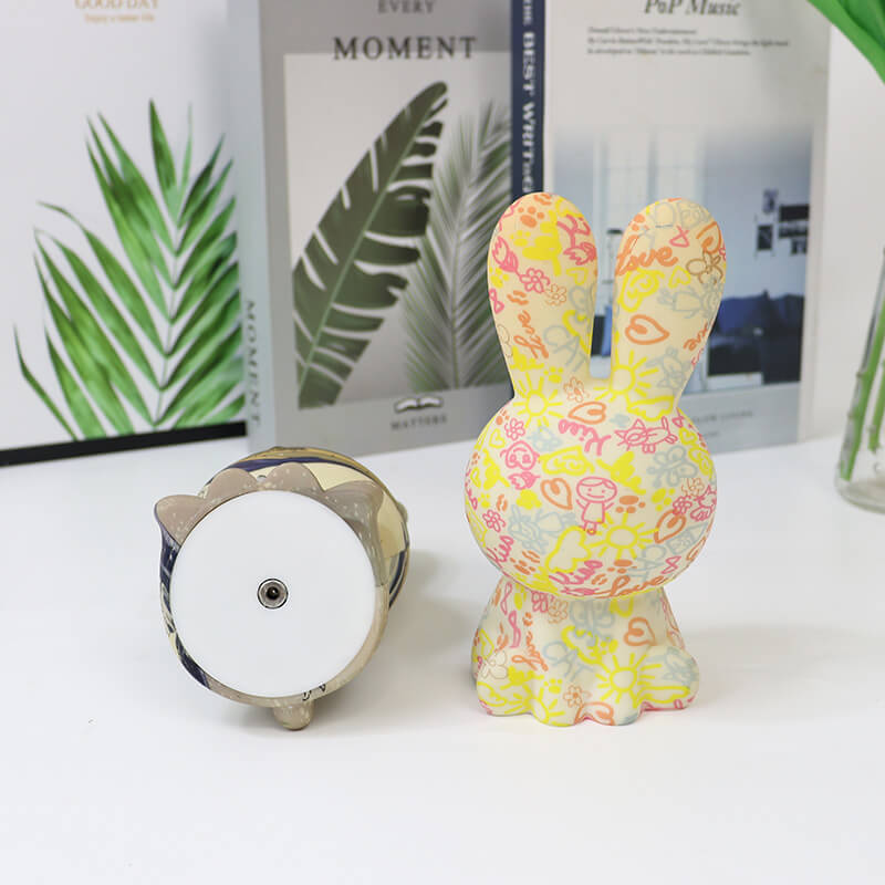 RainbowBunny | Kreativ 3D-skriven LED-nattlampa med handmålad design MILA Sverige