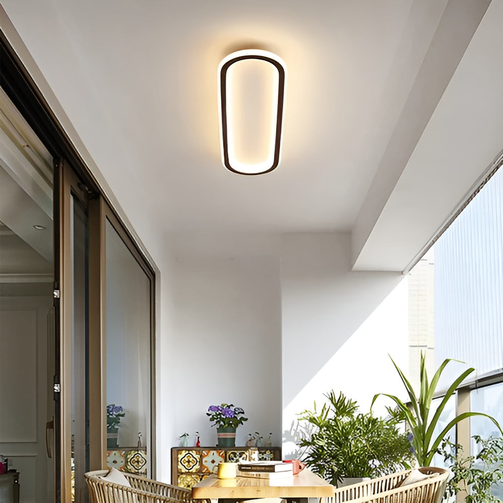 LED-taklamps i oval form – Elegant modern design för hall och entréområde Carvallo
