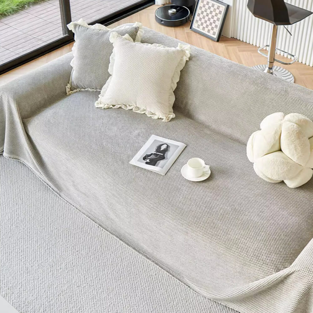 Mjuk korduray varm våffelväv sofföverdrag för komfort Carvallo