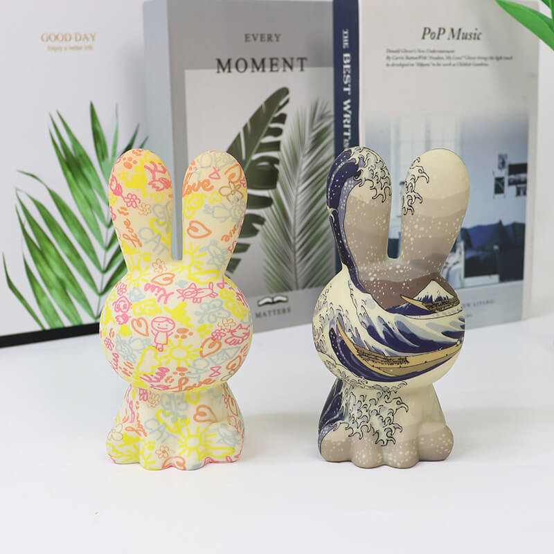 RainbowBunny | Kreativ 3D-skriven LED-nattlampa med handmålad design MILA Sverige