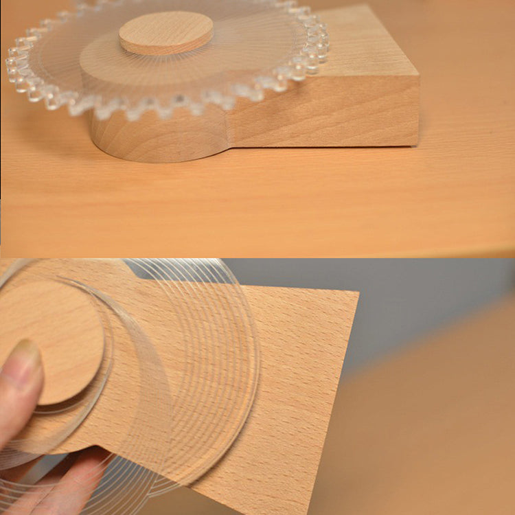 Art Deco träpinwheel-lampa – USB-laddnings-LED-lampa MILA Sverige