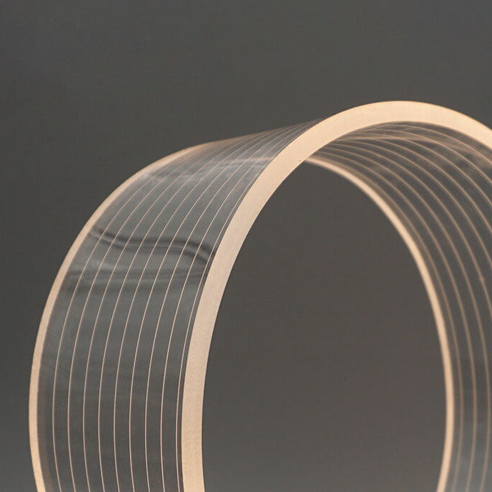 Nordic Minimalist Ringlampa – Genomskinlig akryl med träfot MILA Sverige