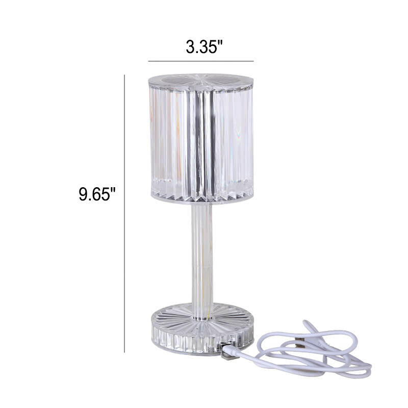 Elegant LED-bordslampa i diamantskuren akryl – Ambient Mood Lighting MILA Sverige