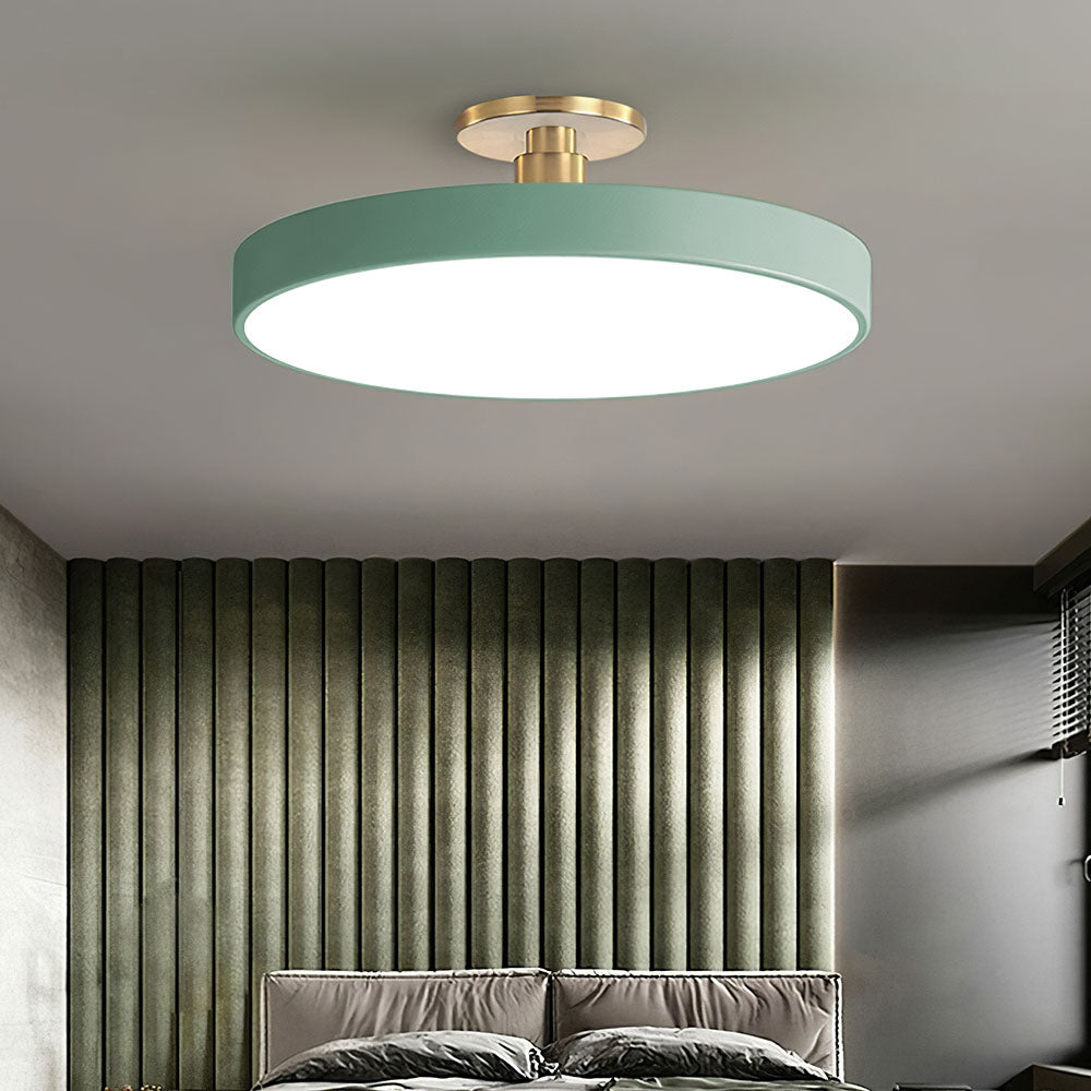 Modern cirkulär LED taklampa – semi-flush design Carvallo