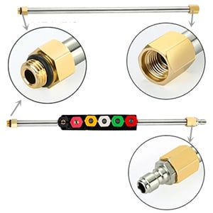 Luxora 4000 PSI Teleskopisk Högtryckstvättstång Set för Ränna & Takavlopp & Väggar Rengöring Carvallo