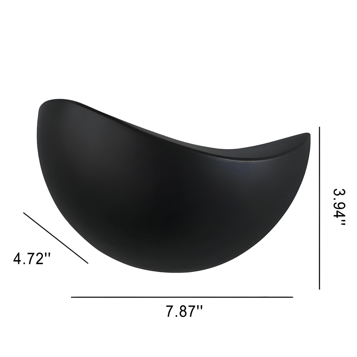 NoirLume Light - Minimalistisk halvcirkelformad LED vägglampa Carvallo