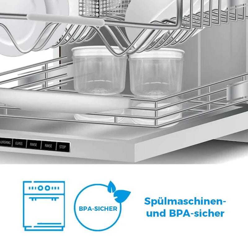 Carvallo - Inlagd gurka och oliv glasbehållare med sil Carvallo