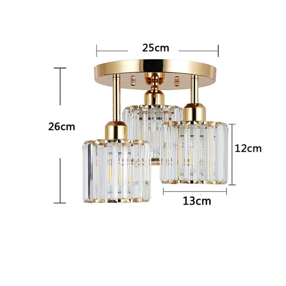 Elegant Modern Crystal Semi-Flush Taklampor Carvallo