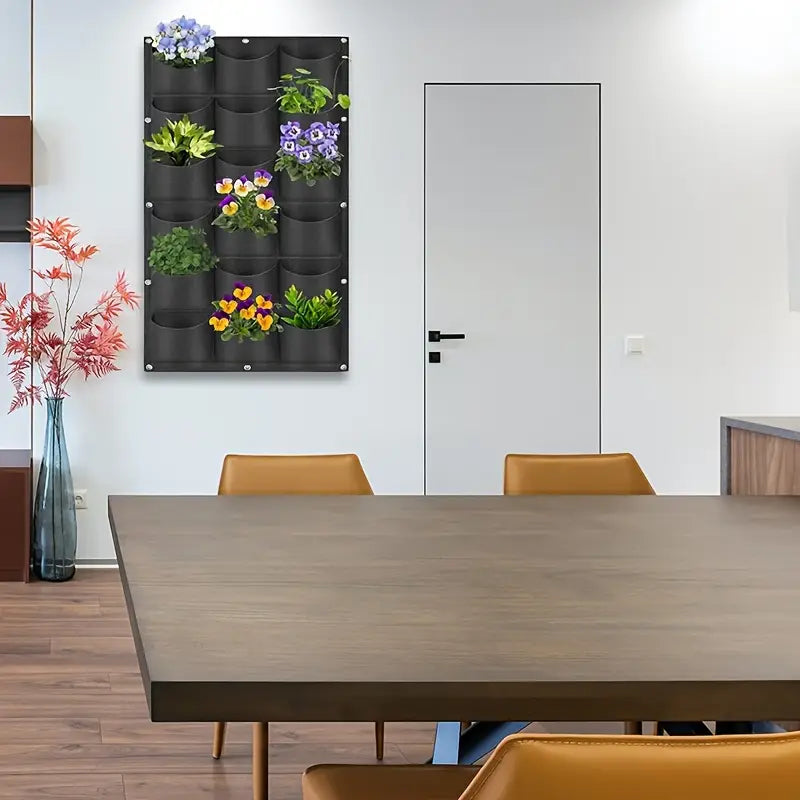 Filz växtpåse för vertikal väggmontering – Tredimensionell, icke-vävd växtpåse Carvallo