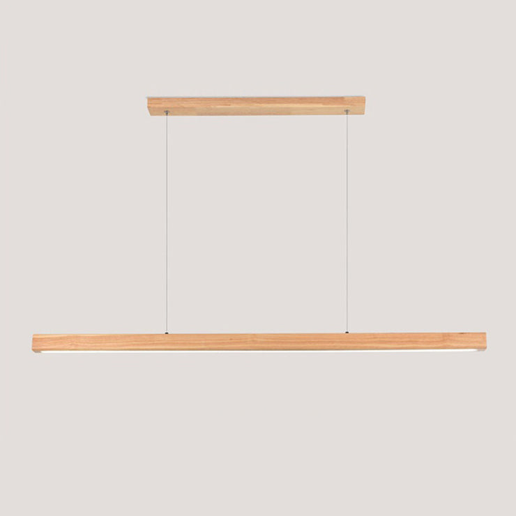 Modern LED-ljuskrona i gummiträ och akryl för matsalen MILA Sverige