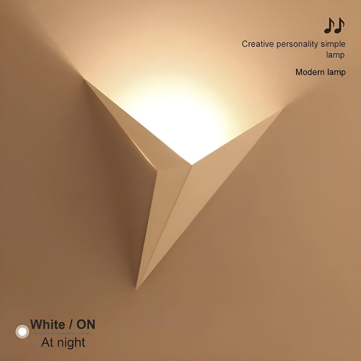 OrigamiGlow Light - Minimalistisk Origami Triangelformad LED Vägglampor Carvallo