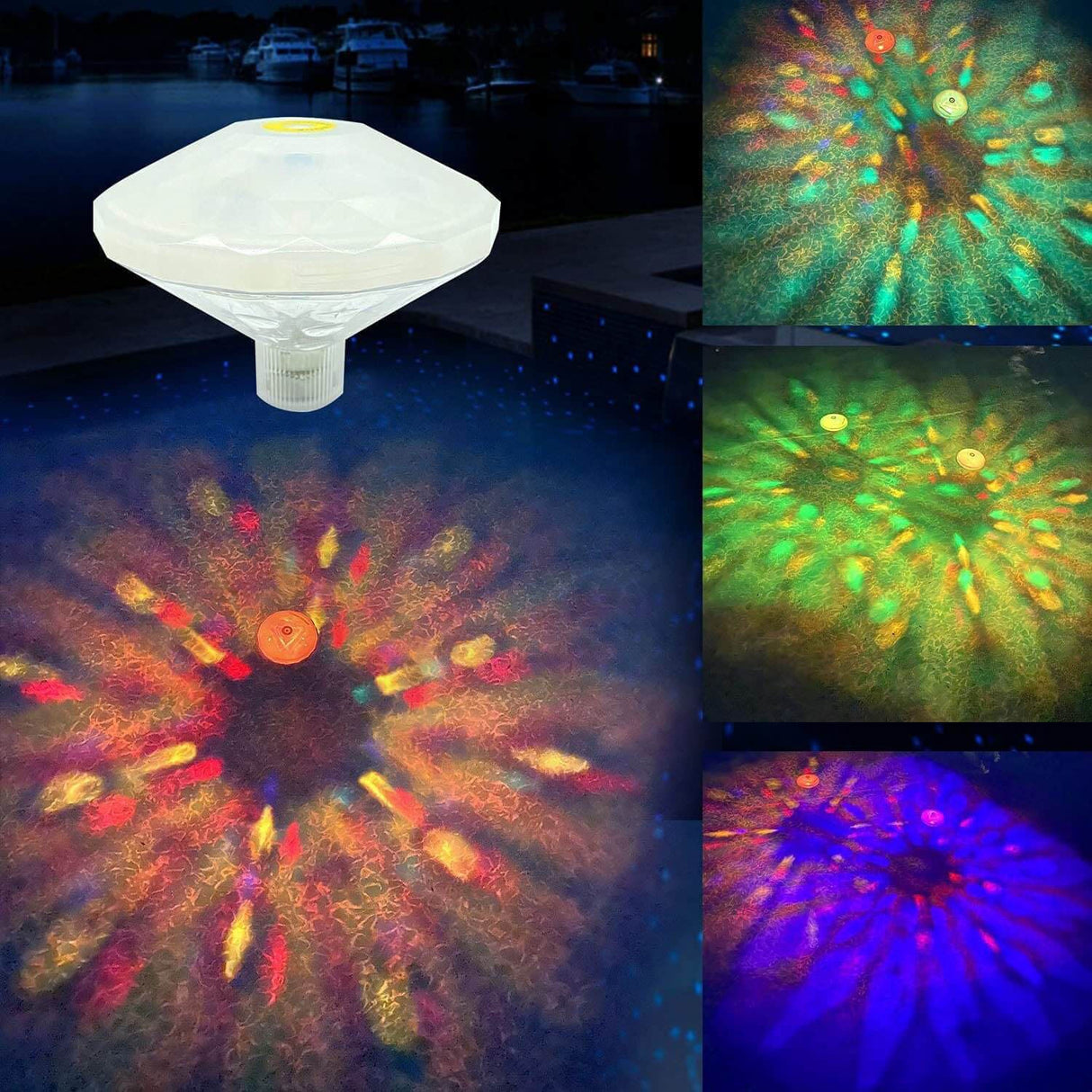 AquaGem | Diamantformad vattentät RGB LED nedsänkbar ljus MILA Sverige