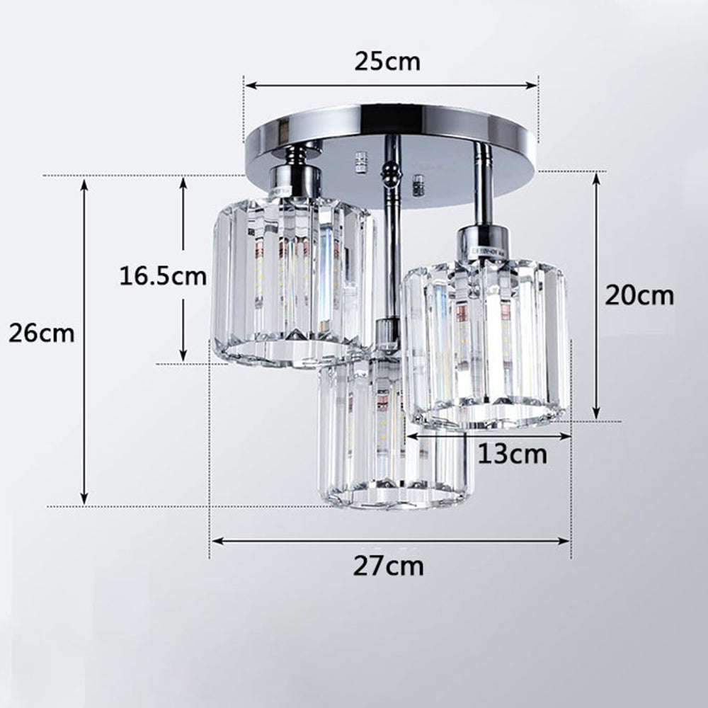 Elegant Modern Crystal Semi-Flush Taklampor Carvallo