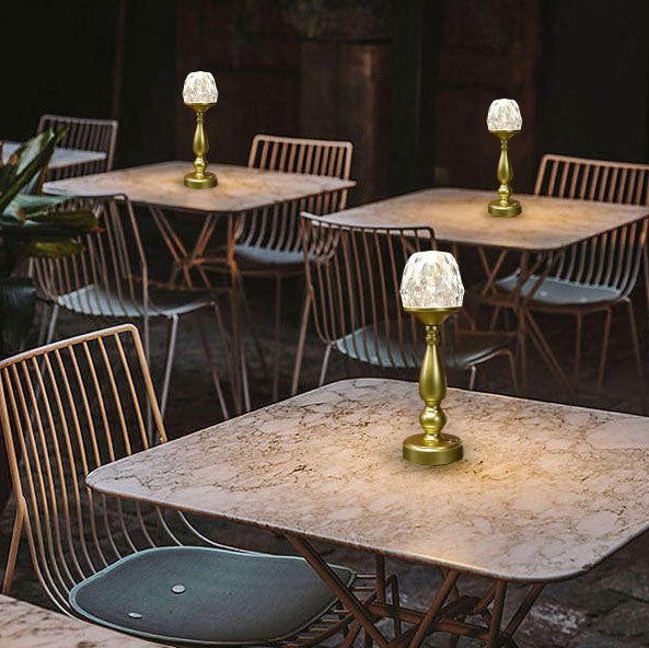 Retro kreative Gem-Säulen-Plastik-Metall-LED-Touch-Tischlampe MILA Sverige