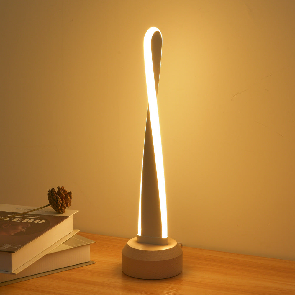 Japanskinspirerad LED-bordslampa – Elliptisk spiraldesign MILA Sverige