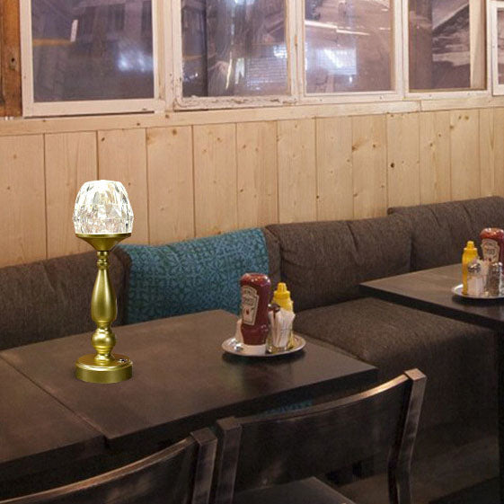 Retro kreative Gem-Säulen-Plastik-Metall-LED-Touch-Tischlampe MILA Sverige