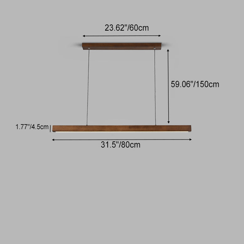 Modern LED-ljuskrona i gummiträ och akryl för matsalen MILA Sverige