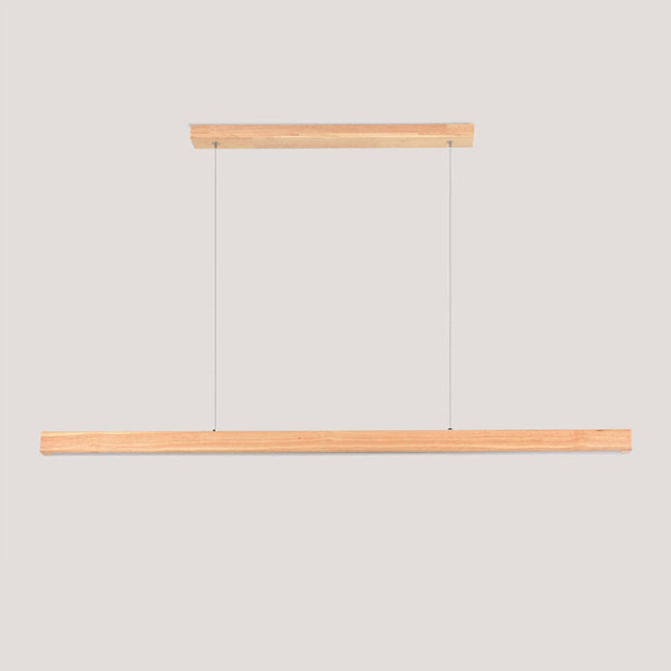 Modern LED-ljuskrona i gummiträ och akryl för matsalen MILA Sverige