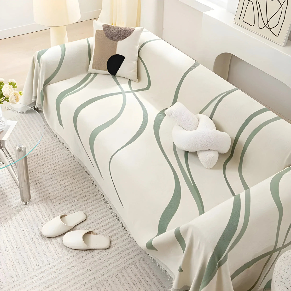 Italienska lyx vändbara sofföverdrag | Tryckta mönster sofföverdrag Carvallo