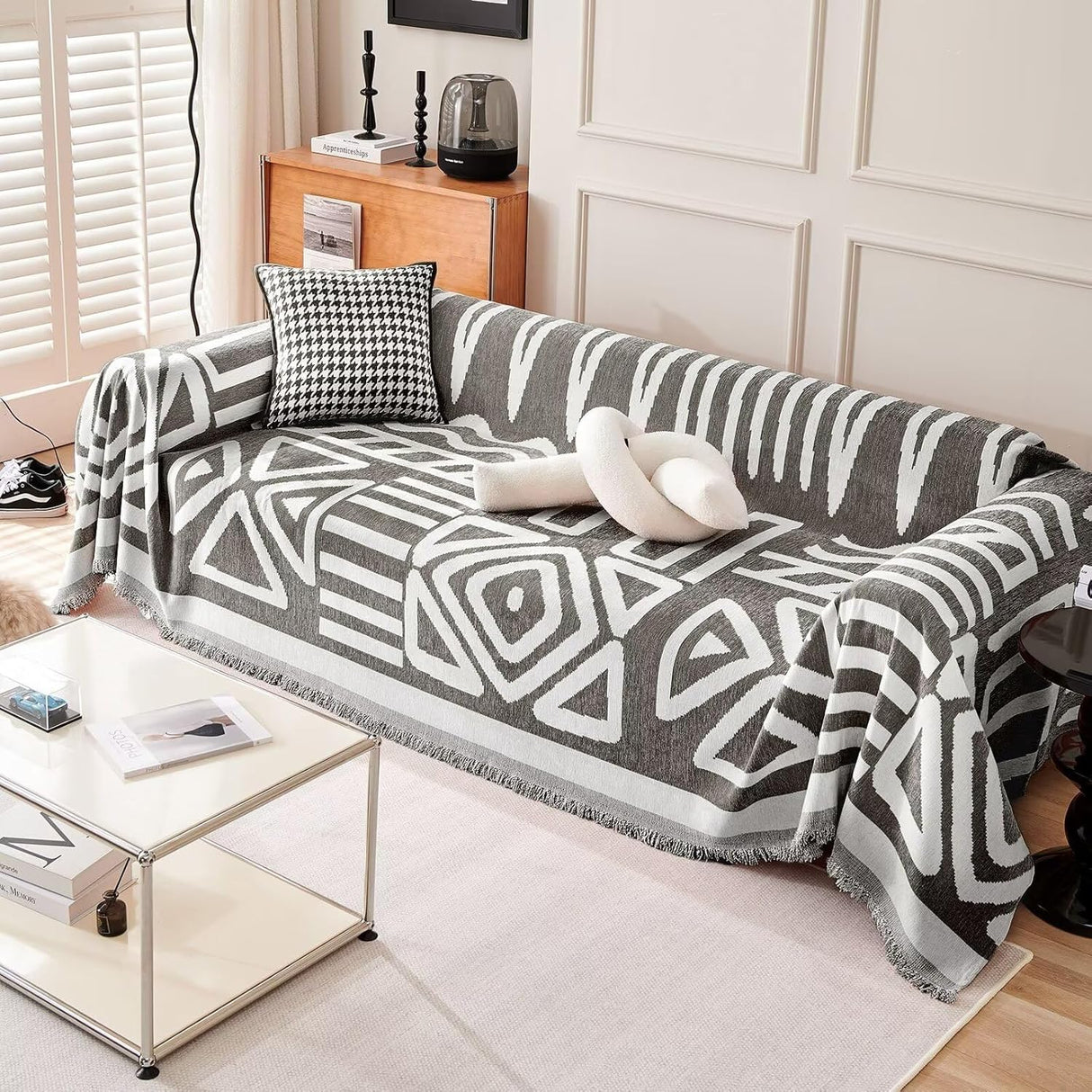 Geometrisk bohemisk stil sofföverdrag - Modern, stilfull och hållbart soffa skydd Carvallo