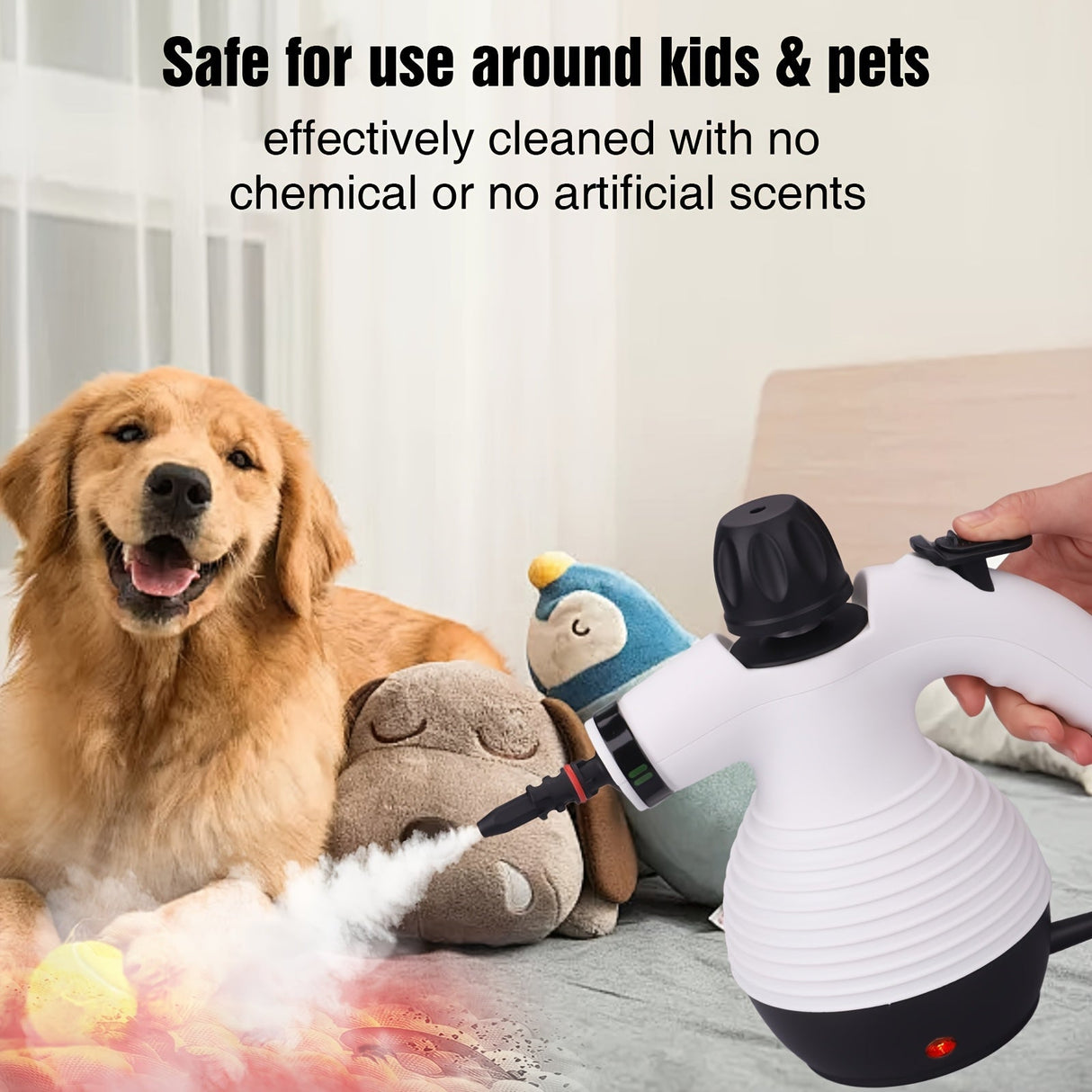 Bärbar handhållen ångtvätt - 1200W högtrycksångtvätt för rengöring av flera ytor MILA Sverige